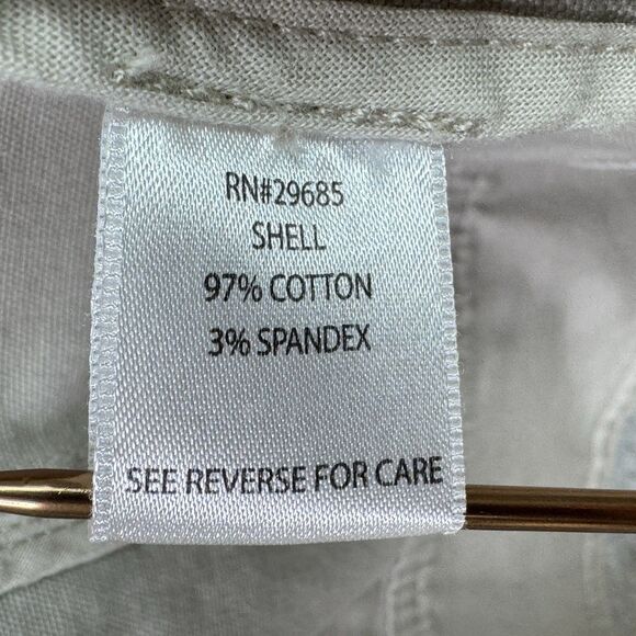 Pendleton Utility Jacket Beige Womens Sz 6 Cotton Blend Military Epaulettes Zip - Picture 12 of 13